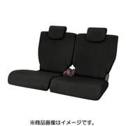 4040-27BK [シートカバー スキニーニット 軽自動車用 丸洗い可 撥水素材 リア用シートベルト対応 伸縮生地 軽リア用分割 ブラック]