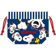 SNKN3169 マチ付巾着 PEANUTS スヌーピー&ブラザーズ [キャラクターグッズ]
