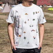 HIASOBI CAMPER BONFIRE S/S TEE GO0106F WHITE XLサイズ [アウトドア カットソー メンズ]