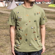 HIASOBI CAMPER BONFIRE S/S TEE GO0106F OLIVE Mサイズ [アウトドア カットソー メンズ]