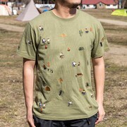 HIASOBI CAMPER BONFIRE S/S TEE GO0106F OLIVE Lサイズ [アウトドア カットソー メンズ]