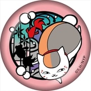 夏目友人帳 切り絵シリーズ 和紙缶バッジ ニャンコ先生 B 金魚 [キャラクターグッズ]