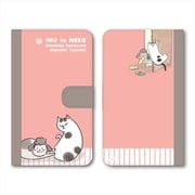 犬と猫どっちも飼ってると毎日たのしい スマホケース ピンク [キャラクターグッズ]
