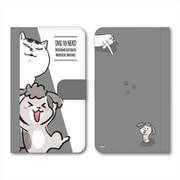 犬と猫どっちも飼ってると毎日たのしい スマホケース グレー [キャラクターグッズ]
