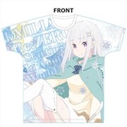Re：ゼロから始める異世界生活 フルグラフィックTシャツ エミリア [キャラクターグッズ]