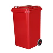プラスチック トラッシュカン レッド 65L 100-198RD