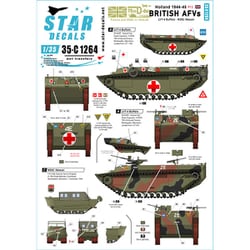 SD35-C1264 WWII 英 オランダでの英陸軍戦車と装甲車 LVT-4バッファロー M29Cウィーゼル [1/35スケール デカール]
