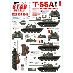 SD72-A1049 現代 露/ソ 冷戦時代のT-55A ソビエト及びワルシャワ機構 [1/72スケール デカール]