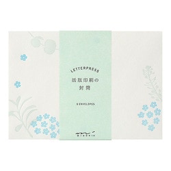 封筒 活版 散らし花柄 20560006
