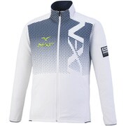 32JC021001 [N-XT ウォームアップジャケット ホワイト×ドレスネイビー M ユニセックス]