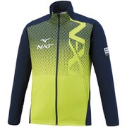 32JC021014 [N-XT ウォームアップジャケット ドレスネイビー×セーフティイエロー L ユニセックス]