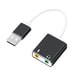 USB オーディオアダプター 2×3.5mm 3極 ヘッドセット変換 ドライバー不要 プラグアンドプレイ P-3XU