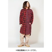 ロングシャツ レディース CAA-9104 ノブショーM-SH RED
