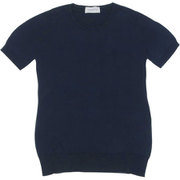 クルーネックニットTシャツ SLIM FIT レディース M サイズ 20JSL-DANIELLA-NAVY-M
