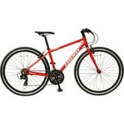 クロスバイク 500mmアルミフレーム 外装21段 700C マットレッド 0SS0/20V330