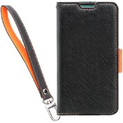 CR_P4ACSPLNU_BO [Corallo NU Google Pixel 4a 用 手帳型ケース Black＋Orange]