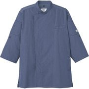 コックシャツ C-38 杢ブルー 4L AS8609
