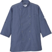 コックシャツ C-38 杢ブルー 4L AS8610