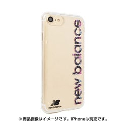 74513-1 [New Balance iPhone SE（第2世代）/8/7/6s/6 4.7インチ用 TPUクリアケース/縦ロゴフラワー柄]