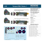 EDU84171 ホーカー テンペス トMk.V シリーズ1 ウィークエンドエディション [1/48スケール プラモデル]