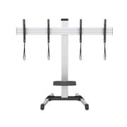 2画面取付けテレビスタンド シルバータイプ 28-55インチ液晶モニター TV対応 JN-2X3255-AJRC