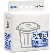 ゴミ袋 環優包装 フォルタ 白半透明 45L 薄口 ツルツル素材 100枚 65×80cm 厚さ0.025mm FU4H