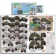 D356279 現用 レバノン内戦とキプロス紛争のPKOに参加したアイルランド軍及びフランス軍所属のAML装甲車 [1/35スケール デカール]