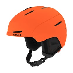 bright orange ski helmet