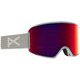 Women's WM3 Goggle + Bonus Lens + MFI（R) Face Mask Asian Fit 222621 Gray/Sunny Red [スキーゴーグル レディース]
