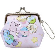 RM-6253 すみっコぐらしがまぐちM ピンク いっしょにおとまり会 [キャラクターグッズ]
