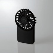 USB扇風機 flowflowflowコンパクトハンディファン 充電可能 薄型ハンディ ネックストラップ付 ブラック FAN-U202BK