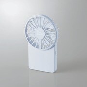 USB扇風機 flowflowflowコンパクトハンディファン 充電可能 薄型ハンディ ネックストラップ付 ブルー FAN-U202BU