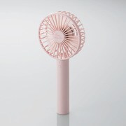 USB扇風機 flowflowflowスタンダードハンディファン 充電可能 充電スタンド付 ピンク FAN-U205PN