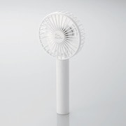 USB扇風機 flowflowflowスタンダードハンディファン 充電可能 充電スタンド付 ホワイト FAN-U205WH