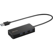 LUD-U3-AGHBK [Giga対応 USBハブ付きLANアダプター（USB Type-A接続モデル） ブラック]
