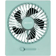 充電式スリムデスクファン パウダーブルー MO-F010-PB