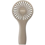 充電式スリムハンディファン ネックストラップ付 キャメル PR-F030-CM