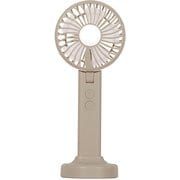 乾電池式ハンディファン スタンド&ネックストラップ付 キャメル MO-F013-CM
