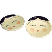 まめ皿2枚セット おかめ 161-775