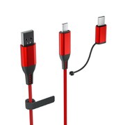 TypeC/MicroUSB 2in1ケーブル MS-UAMC12-RD