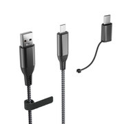 TypeC/MicroUSB 2in1ケーブル MS-UAMC12-GY