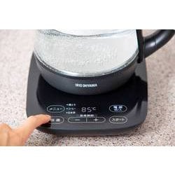 IRIS OHYAMA 電気ケトル IKE-G1500T-B ブラック Amazon | アイリスオーヤマ 電気ケトル ガラスタイプ 1.5L 9段階