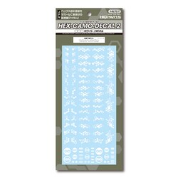 ヘックス迷彩用デカール2 ホワイト 1枚入 [デカール]