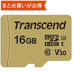 microSDHCカード 16GB Class10 UHS-I U3 V30 アダプタ付 TS16GUSD500S