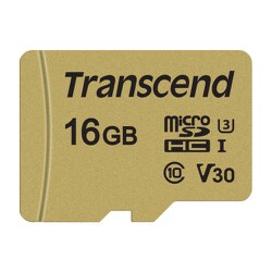 microSDHCカード 16GB Class10 UHS-I U3 V30 アダプタ付 TS16GUSD500S