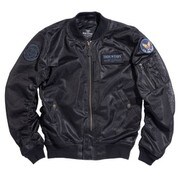 レーシングジャケット ブラック S HOUSTON HTVA-2011S MA-1 MESH M/C JAC BLACK S