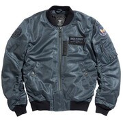 レーシングジャケット ガンメタル 2XL HOUSTON HTVA-2011S MA-1 MESH M/C JAC GUNMETAL 2XL