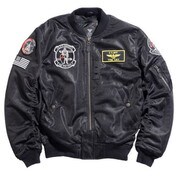レーシングジャケット ブラック XL HOUSTON HTVA-2021S MA-1 BLACK KNIGHTS MESH M/C JAC BLACK XL