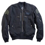 レーシングジャケット ブラック L HOUSTON HTVA-2012S MA-1 COTTON M/C JAC BLACK L