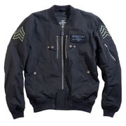 レーシングジャケット ブラック XL HOUSTON HTVA-2012S MA-1 COTTON M/C JAC BLACK XL